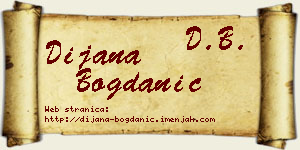 Dijana Bogdanić vizit kartica